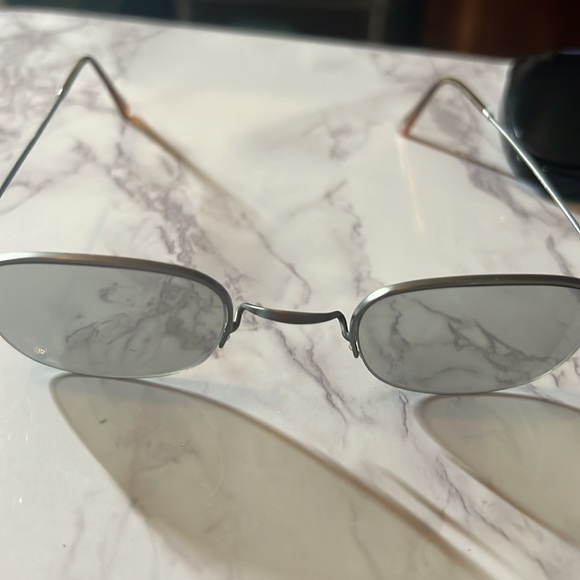 LUNOR String Oval Half-Rim Lens Sunglasses Made in Germany